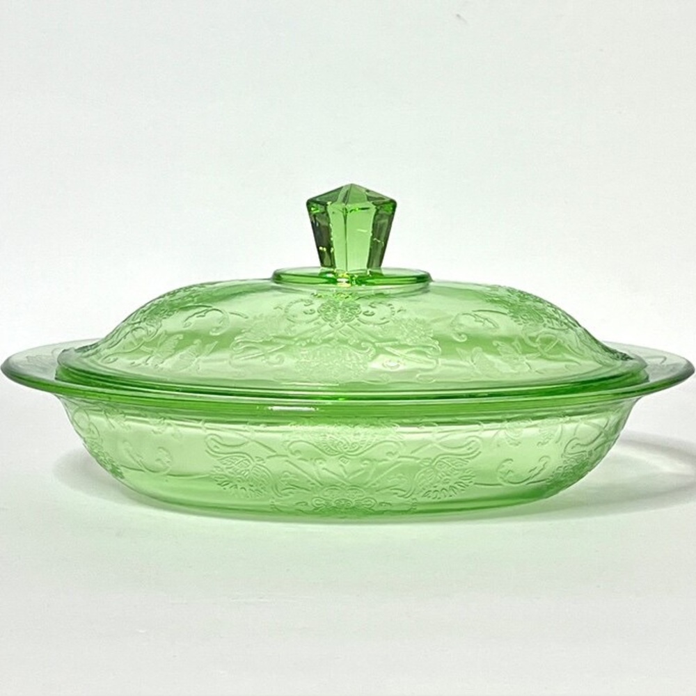 Vintage Hazel Atlas Lidded Vegetable Dish